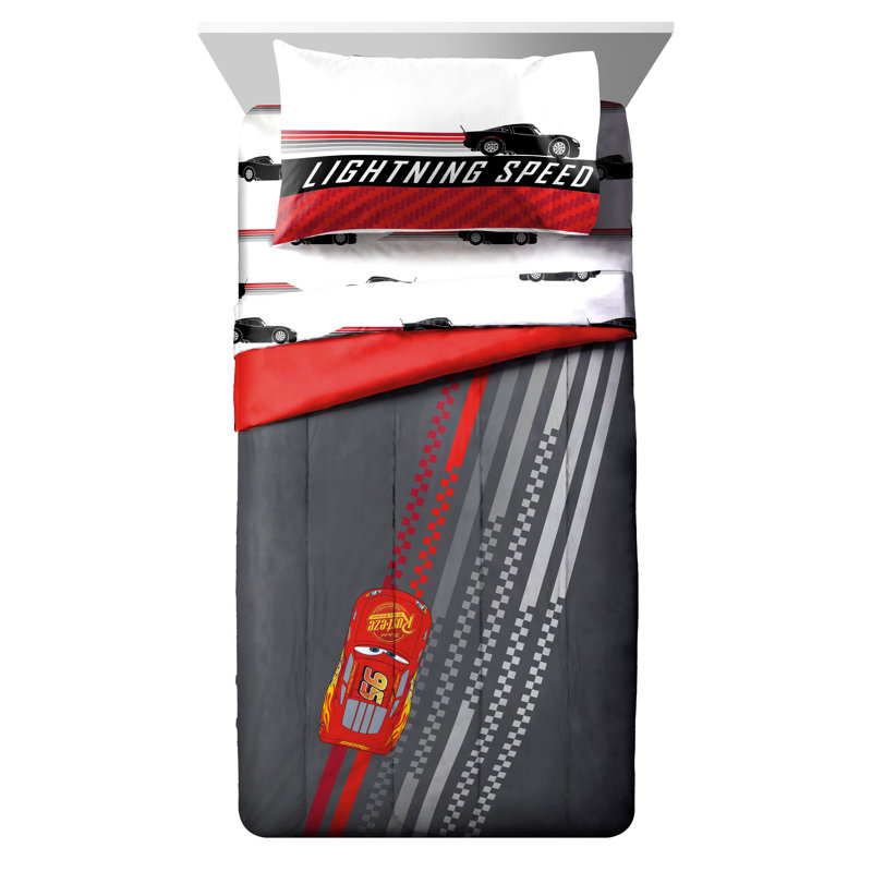 Cars Race Ready Bed Set, Twin Comforter  + 5 Additional Pieces