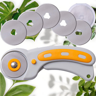 Fabric Rotary Cutter Set with 45mm Blade and 5 Blades