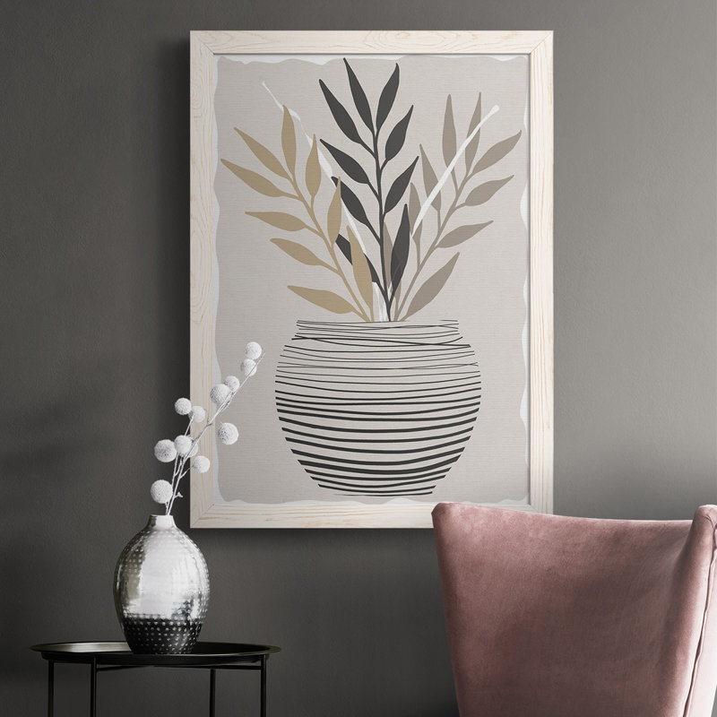 Palm Arrangement I - Reproduction de photo sur toile simple, Blanc, H 37,5 po x l 27,5 po x P 1 po