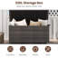 Ebern Designs Sabo 10cm W 180L Deck Box with Wheels in Brown