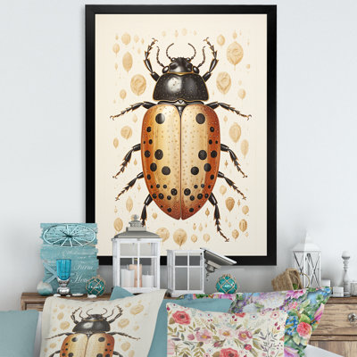 Coccinelle doré minimaliste II - imprimé