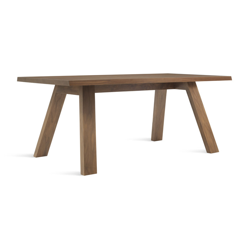 A Walk In The Park Solid Wood Dining Table, Walnut, 38" W x 72" L