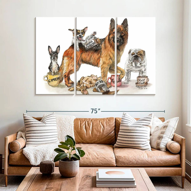 Brampt Coffee Dogs, 42" H x 65" W