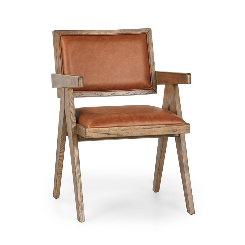 Chaise avec accoudoirs à dossier rembourré Dolton
