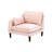 Blush Pink Modular With 5 Pieces, Including One Arm Chairs, Armless Chair, And Ottomans 5Pcs Sectional In Fabric Ottomans, Wood Legs-1474030614