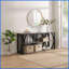 Table basse industrielle noire à 3 niveaux 70,87 pouces - Rangement peu encombrant pour le vestibule et le salon-981237775