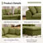 Ensemble de salon modulaire à assise profonde en forme de L avec repose-pieds Compression Boneless-2126524307