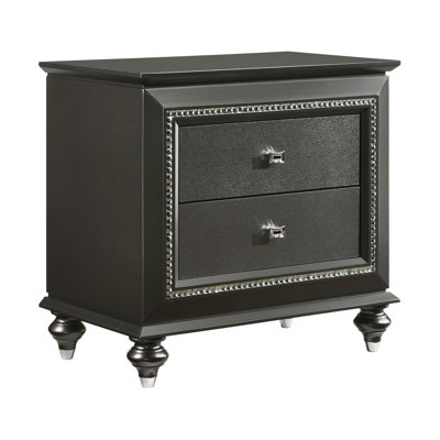 Nightstand, Metallic Grey
