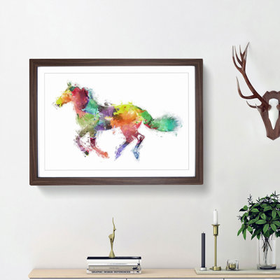 Painted Horse in Abstract - Picture Frame Painting Print