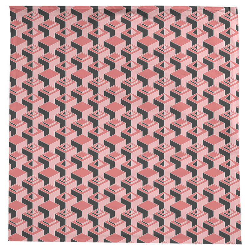 Nappe de gratte-ciels classiques, Rouge/noir
