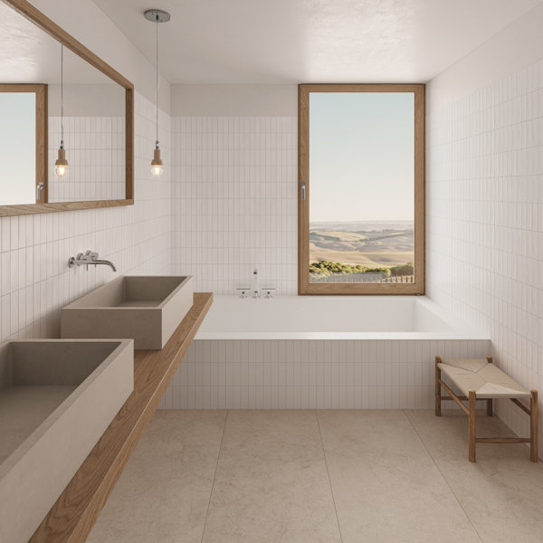 Dune 12.6"x24.6" Stacked Brick Look Porcelain Wall Tile