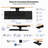 KT1 Ergonomic Under Desk Keyboard Tray with Adjustable Height, Negative Tilt, 360° Swivel, Slide-Out Rail, Left or Right Mouse Platform and KT Bridge 