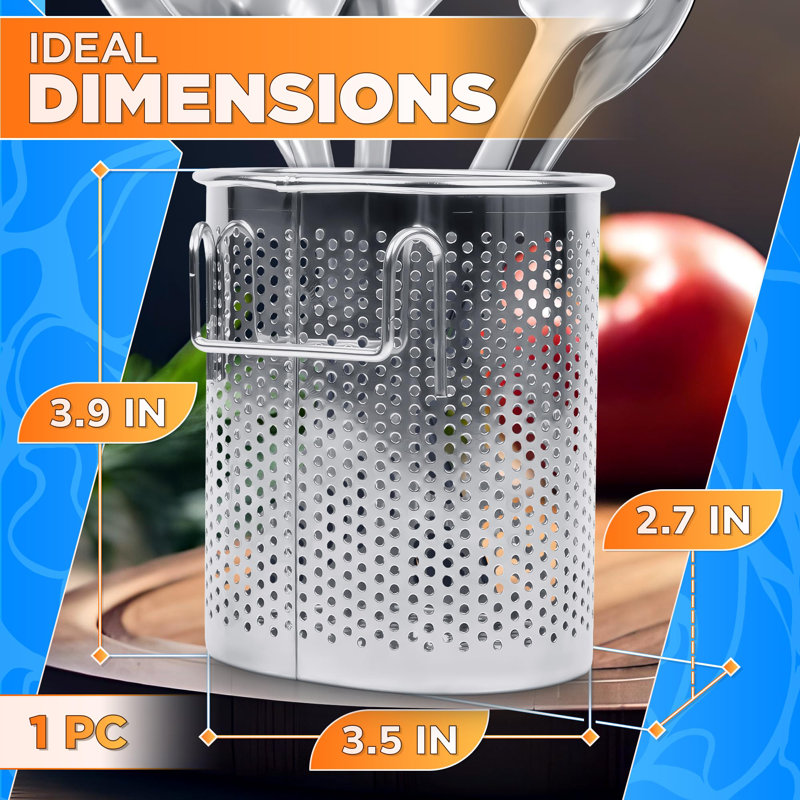Utensil Drying Rack For Kitchen Sink - Stainless Steel Dish Rack Chopstick Holder Kitchen Utensil Organizer Silverware Caddy Countertop