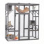 Très grande cage à chat - Gris