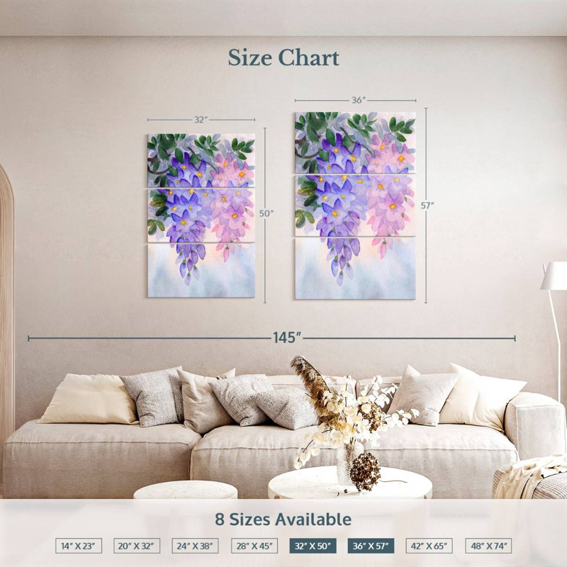 Harnek Wisteria Flower, 57" H x 36" W
