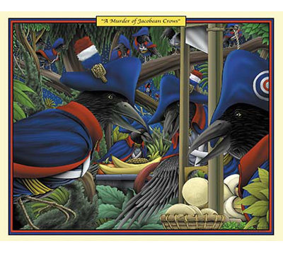 « a murder of jacobean crows », impression