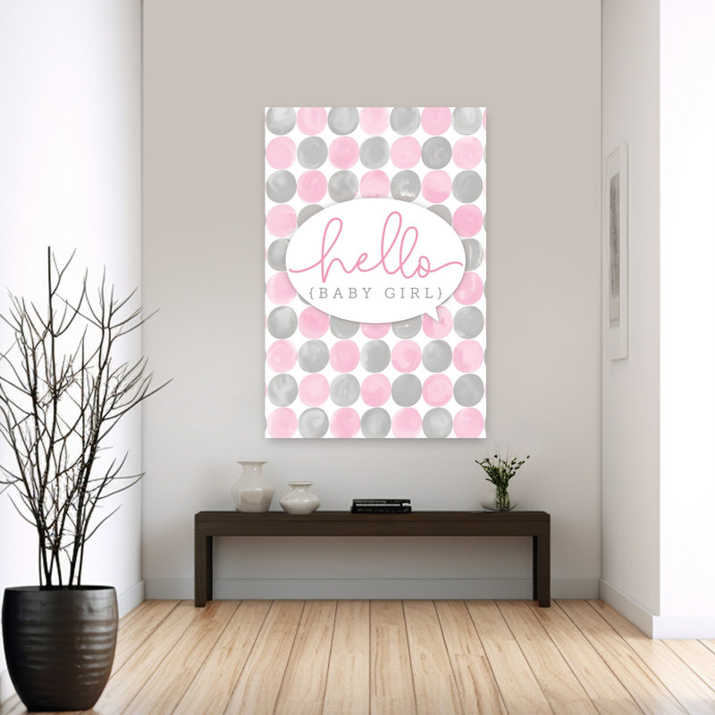 Hello Baby Girl, art contemporain abstrait, H 60 po x l 40 po