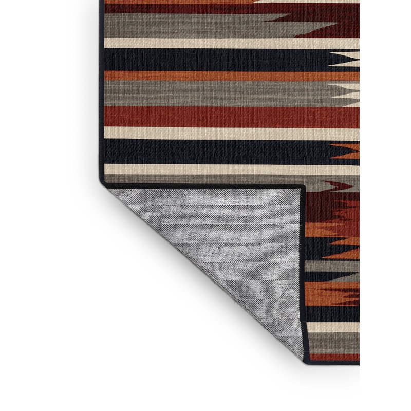  Tapis lavable rayé gris clair Mesa, Rectangulaire 2 pi x 3 pi