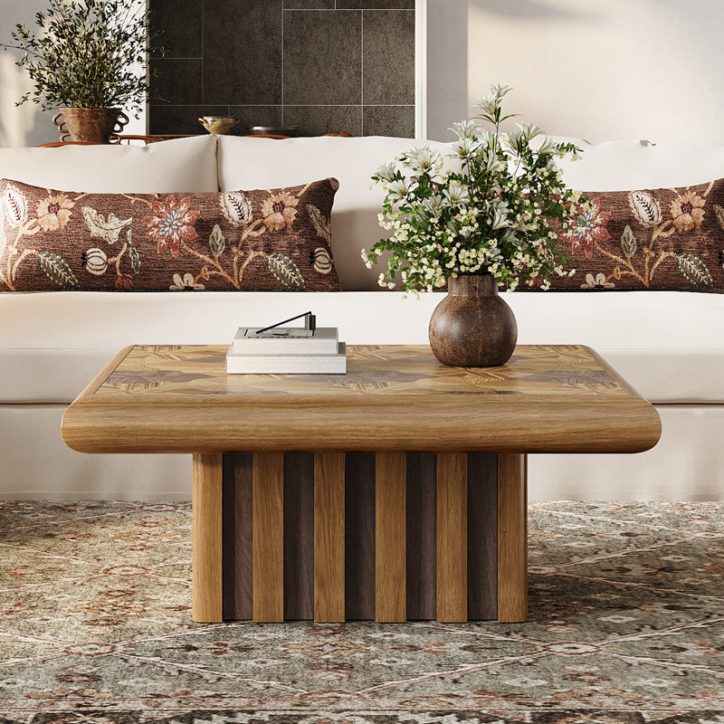 Table basse carrée en bois de salon
