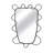 Cole and Grey Metal Black Room Wall Mirror with Wavy Edges