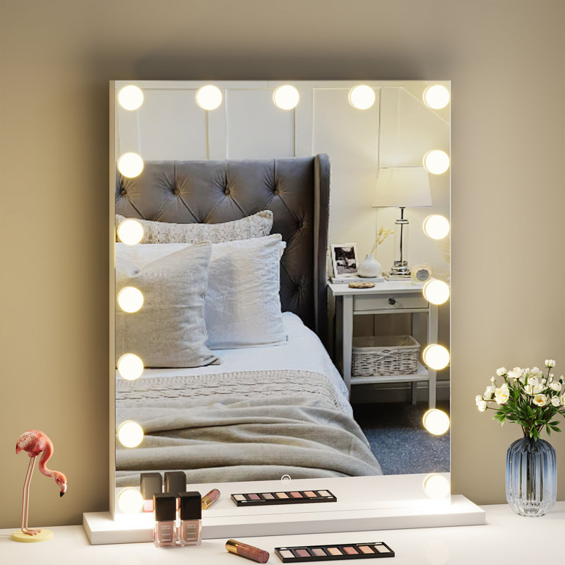 Legrant Wood Rectangle Wall Mirror