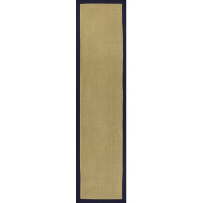 Locklin Farmhouse Cottage Border Jute Natural/Navy Rug