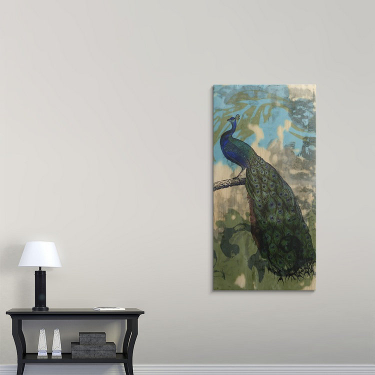« ii » jennifer grolier, impression Rustic Peacock, H 24 po x l 12 po x P 1,5 po, Toile