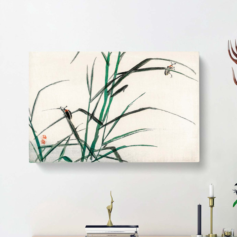 Beetles by Kono Bairei - Wrapped Canvas, 40cm H x 60cm W x 3cm D