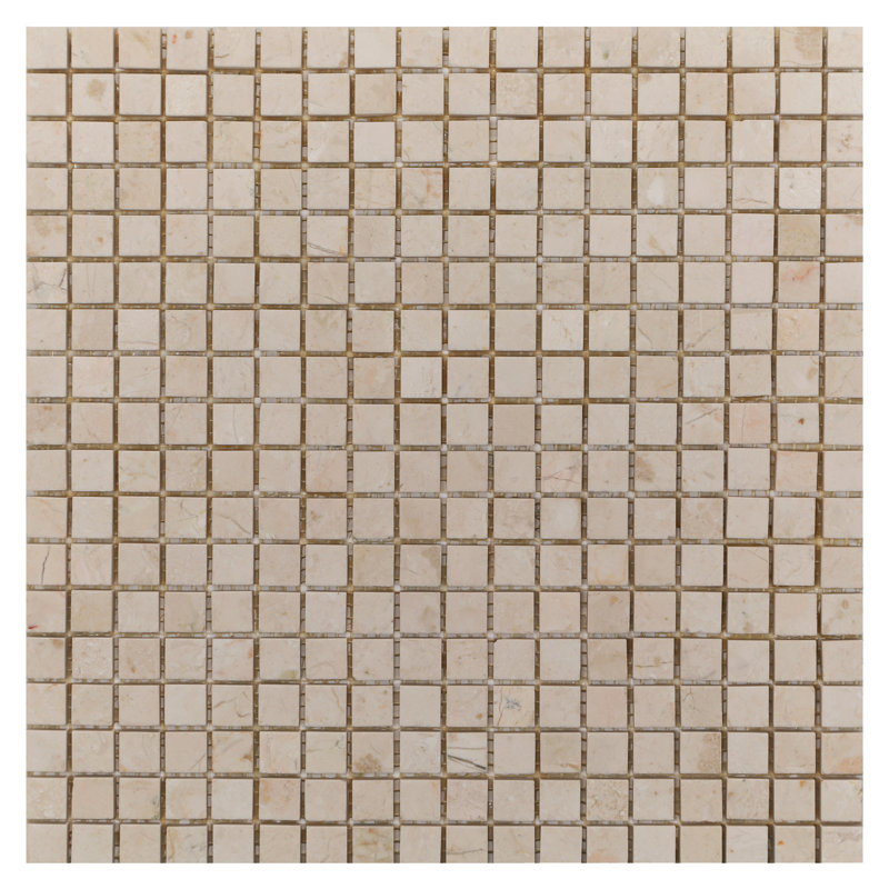 Hildale Polished 5/8"x5/8" Indo Crema Marble Mosaic Wall & Floor Tile