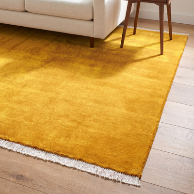 Clio Hand-Woven Beige Wool Rug