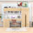 Wooden Freestanding Wardrobe and Desk Combo with Ample Storage for Small Spaces-355535845