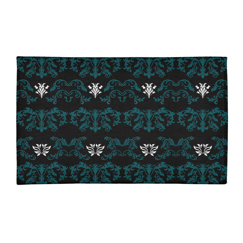 Damask Indoor Rug, Rectangle 3' x 5'