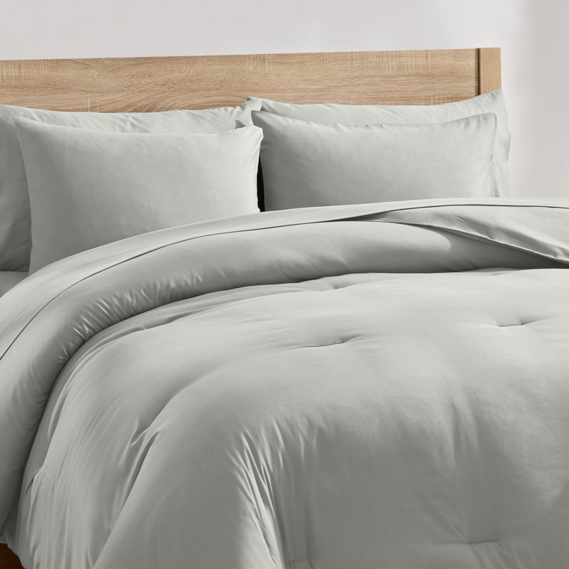 Soft Microfiber 7 Piece Comforter Set with Sheets, Queen Comforter + 6 Additional Pieces, London Fog