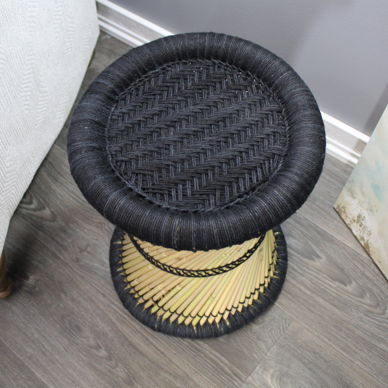 Tabouret d'appoint Barkhamsted Reed, Noir