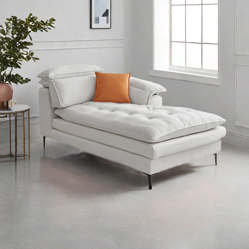 Méridiennes intérieures à coussin réglable, Accoudoir à gauche (vu de face)