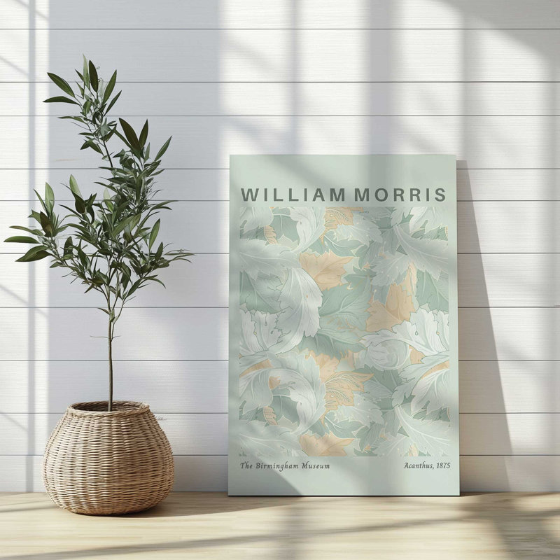 «Soft Green Acanthus» par William Morris, reproduction sur toile , H 18 po x l 12 po x P 1,25 po, Toile tendue