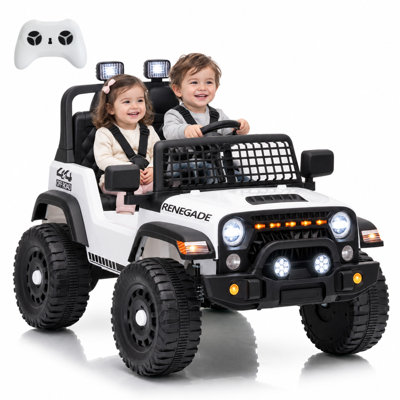 12V Ride On Toys For Kids, Real Spacious 2-seater, dual Motor 4mph Electric Vehicle Toy Ride On Car