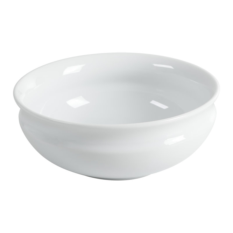 Martha Whiteware 12 Pieces Dinnerware Set, Service For 4, White Rim - Round, Fine Ceramic