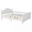 Lit double pour enfants, lit plateforme double en bois avec tête et pied de lit, blanc, conception à profil bas pour plus de sécurité et de style-1211793524-1211793527