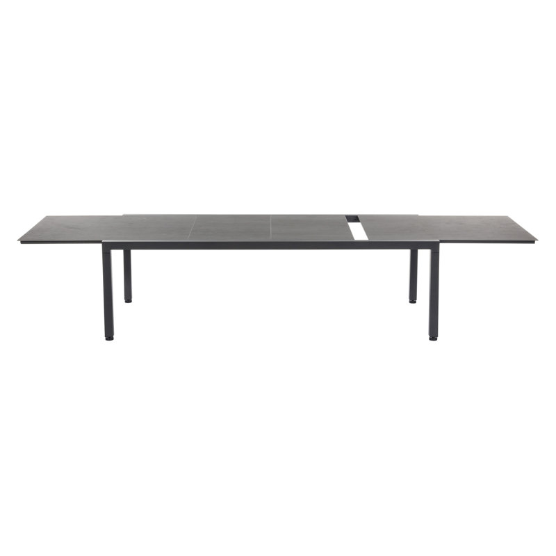 Equinox Extending Dining Table, Dusk Ceramic Top/Graphite Base