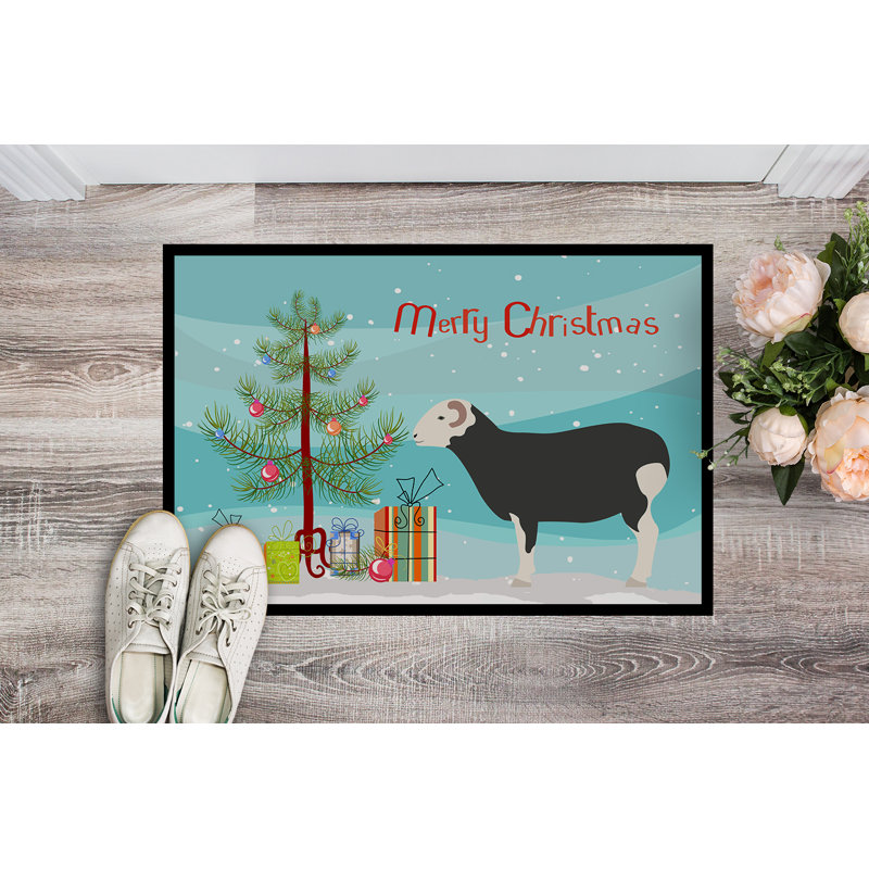 Tapis d’extérieur antidérapant de noël herwick ovine Kara, Rectangle 2 pi x 3 pi