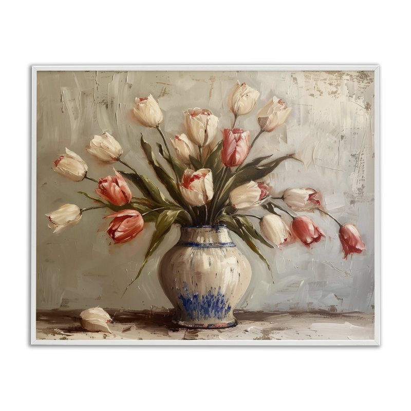 Giclée encadrée «Quiet Spring Tulip», conception par Arlington Prints, H 16 po x l 20 po