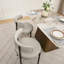 Chaise d'appoint rembourrée en similicuir moderne avec structure en métal-1034184232-1029083151