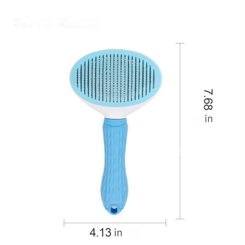 Brosse autonettoyante pour chiens et chats, Bleu