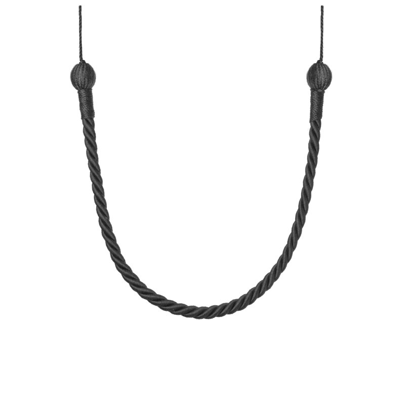 Bosi 100% Polyester 1.5cm Curtain Tieback, Dark Grey