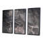 «Abstract Abstract Translucent Gray Ink Clouds», ensemble de 3 reproductions sur toile flottantes-311999822-311999821