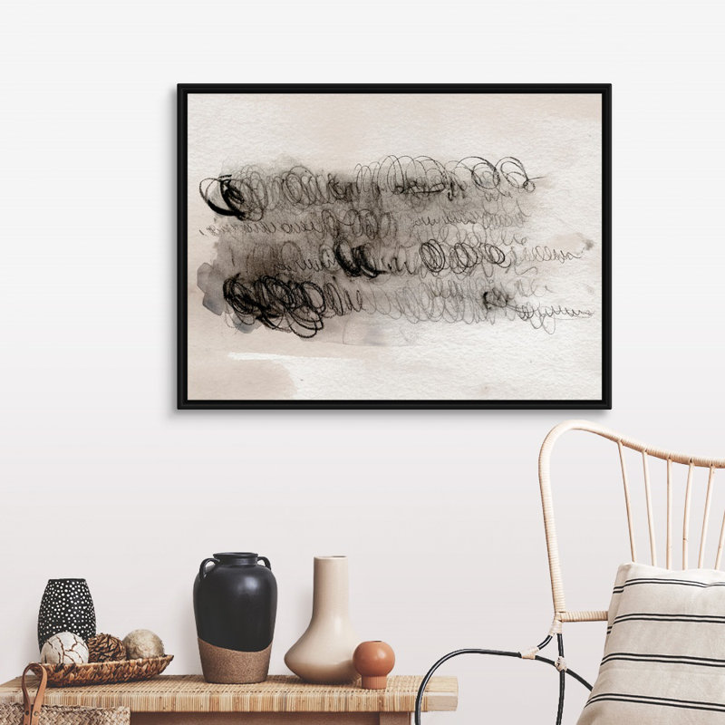 Scribble Abstracts I par Jennifer Paxton Parker - reproduction d'art sur toile, H 32 po x l 42 po x P 1,75 po
