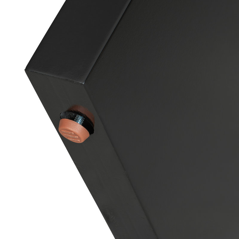 Table de vestibule de style U en U de 60 pouces avec un design géométrique, une finition peinte et des pieds réglables pour les entrées de salon spacieuses, les lignes épurées et la décoration intérieure