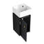 Meuble-lavabo avec lavabo 12 po pour petite salle de bain, meuble-lavabo avec porte à fermeture douce, petit meuble-lavabo avec lavabo