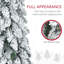Grand haut sapin de Noël artificiel avec des branches floquées par la neige, lumières chaudes blanches ou colorées, forme Downswept-1575986142